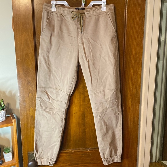 ACROSS THE POND TAN STRETCHY PANTS! - Picture 1 of 10